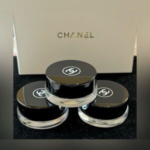 CHANEL set of 3 Cosmetic Travel Jars